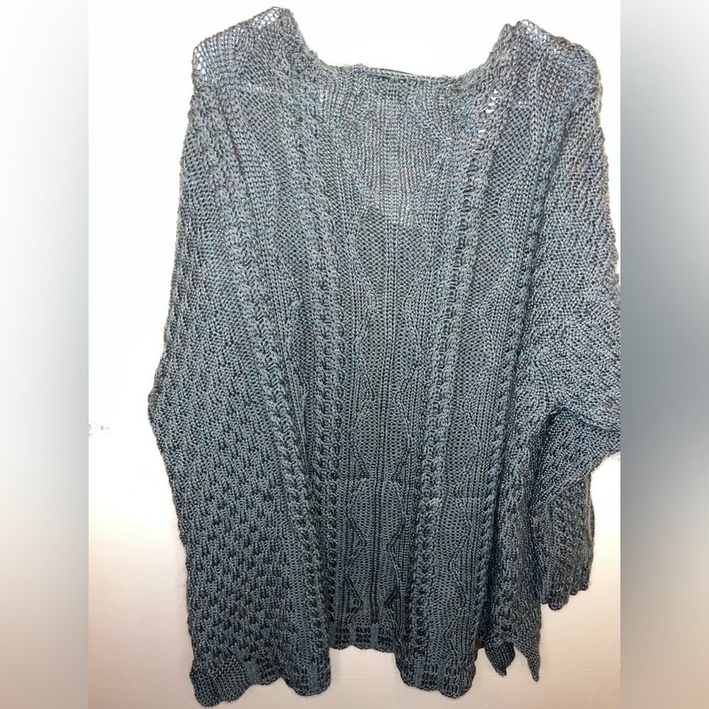 Aran crafts Womans 100% Merino Wool Green Knit Chunky Oversized Sweater Size XXL - Picture 5 of 5